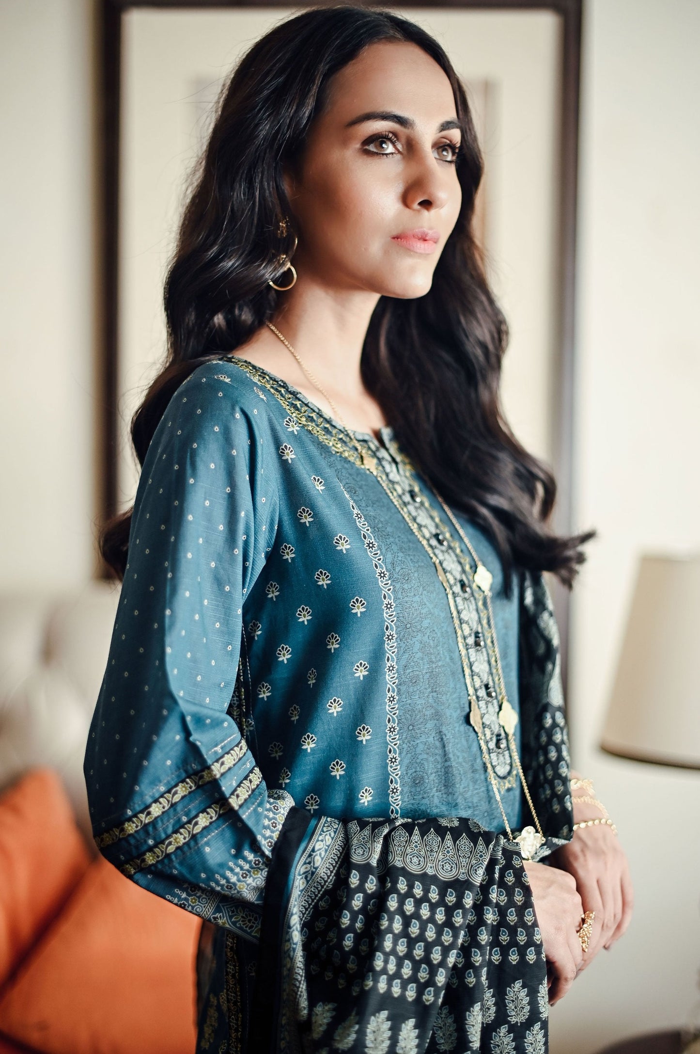 Stitched 3 Piece Embroidered Khaddar Suit