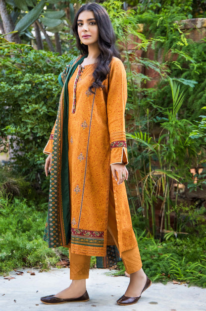Stitched 3 Piece Embroidered Cottel Suit