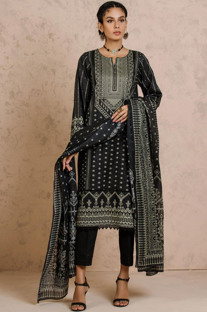 Stitched 3 Piece Printed Cottel Suit