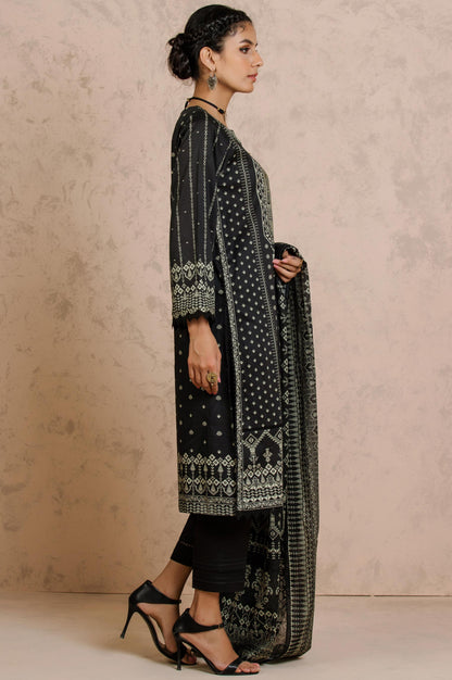 Stitched 3 Piece Printed Cottel Suit