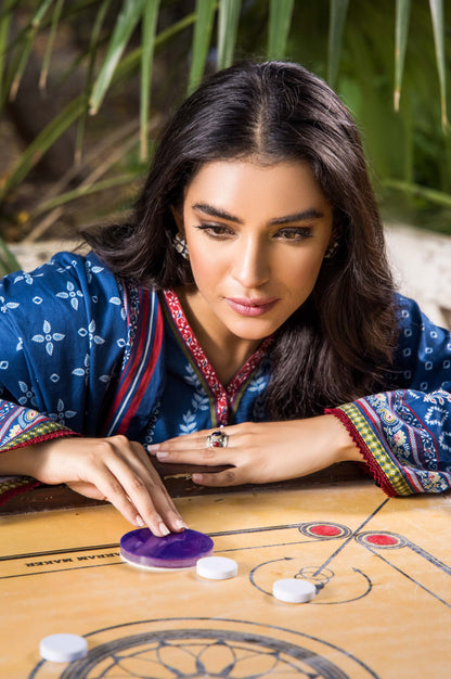 Stitched 3 Piece Printed Cottel Suit