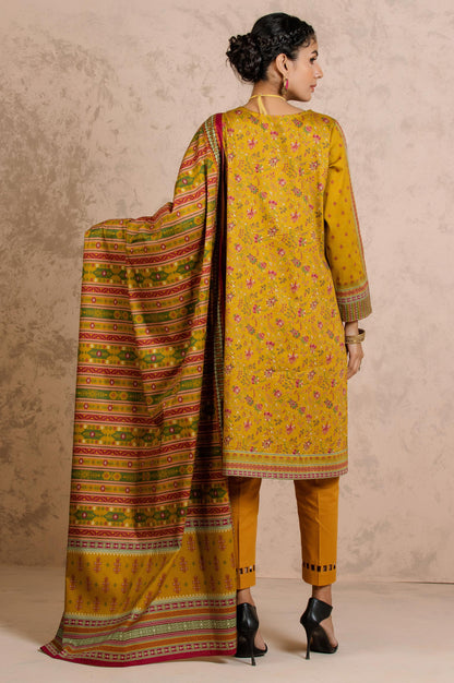 Stitched 3 Piece Printed Cottel Suit