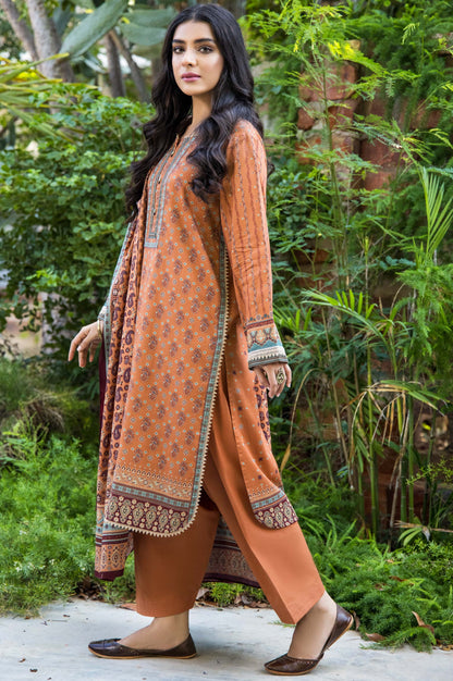 Stitched 3 Piece Printed Cottel Suit