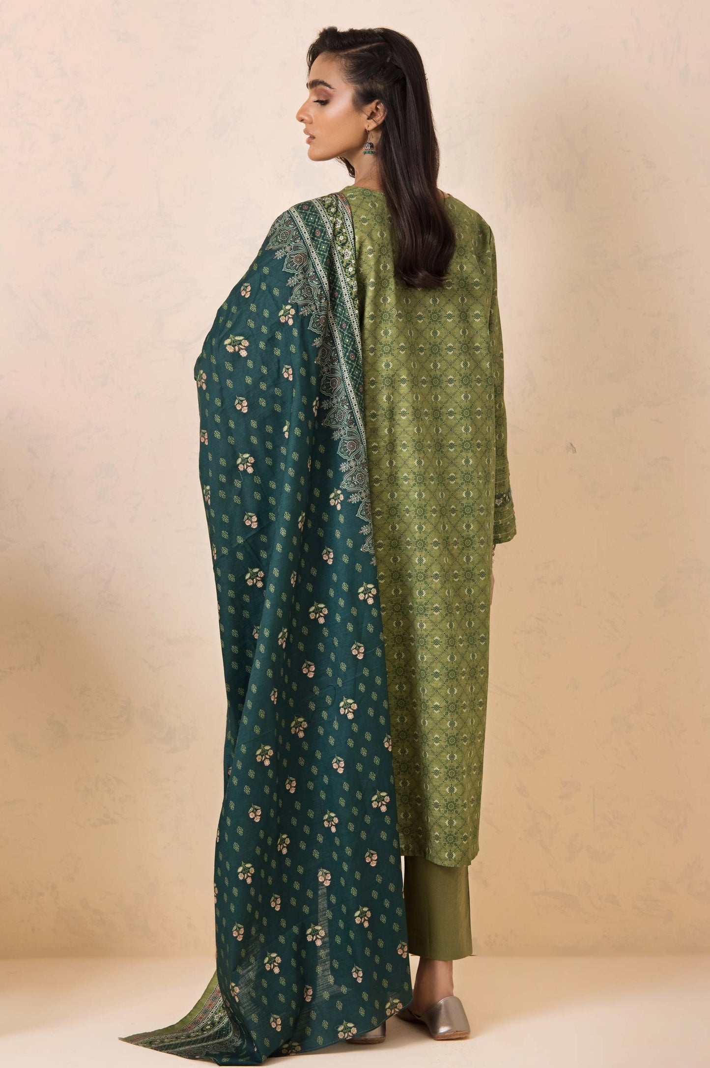 Stitched 3 Piece Embroidered Cottel Suit