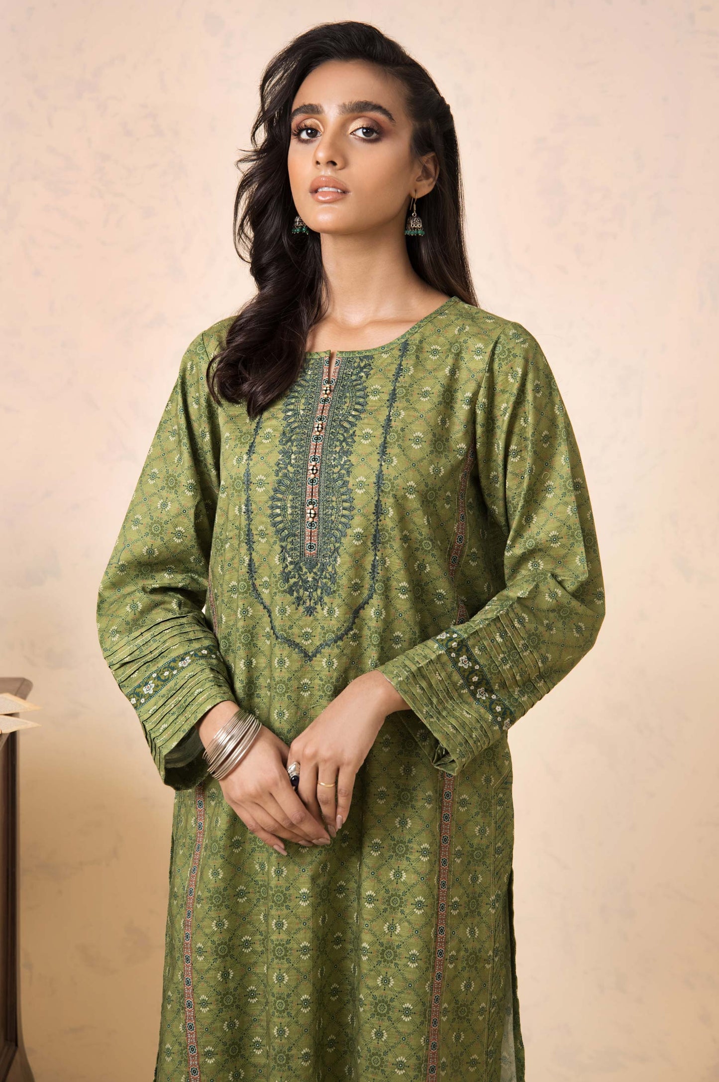 Stitched 3 Piece Embroidered Cottel Suit