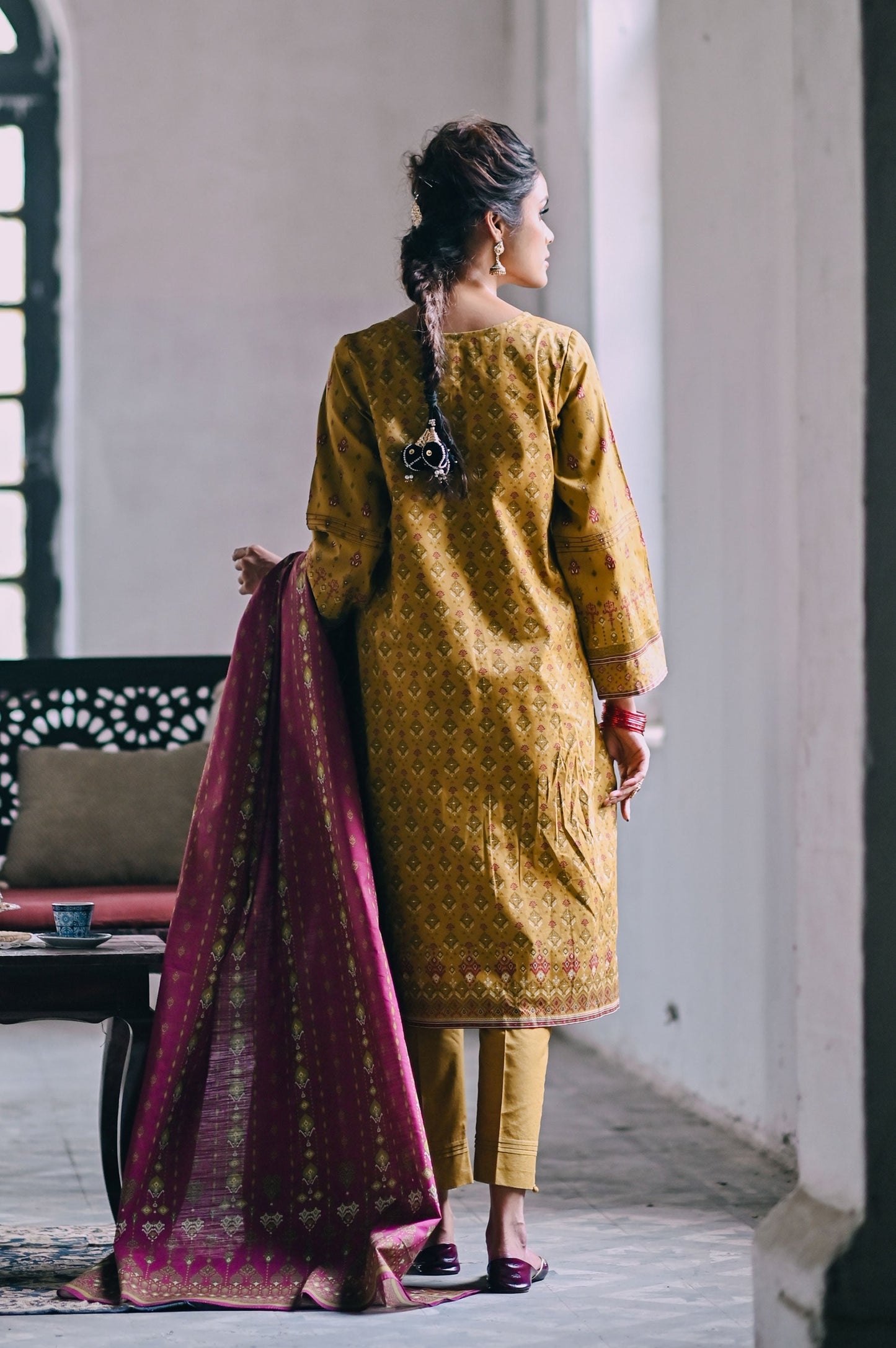 Stitched 3 Piece Embroidered Cottel Suit