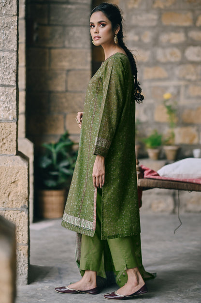 Stitched 3 Piece Embroidered Cottel Suit