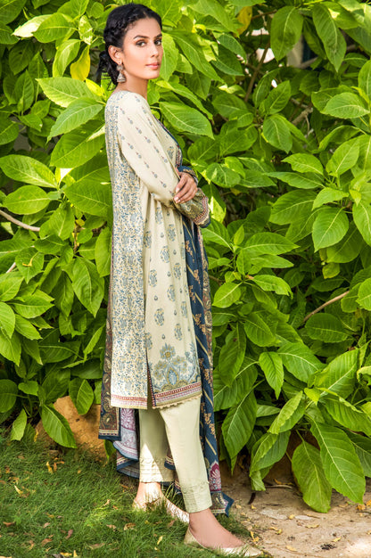 Stitched 3 Piece Embroidered Linen Viscose Suit