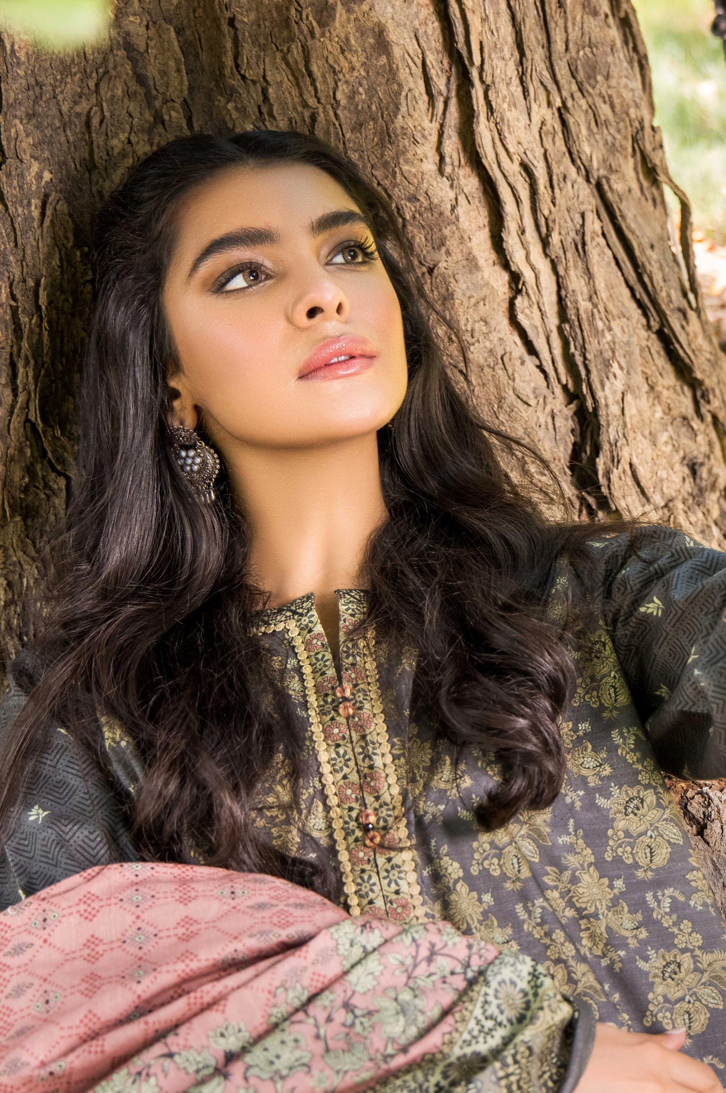 Stitched 3 Piece Printed Linen Viscose Suit