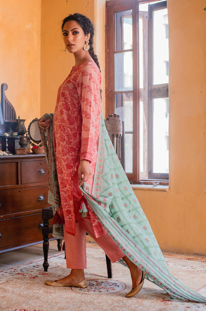 Stitched 3 Piece Jacquard Suit