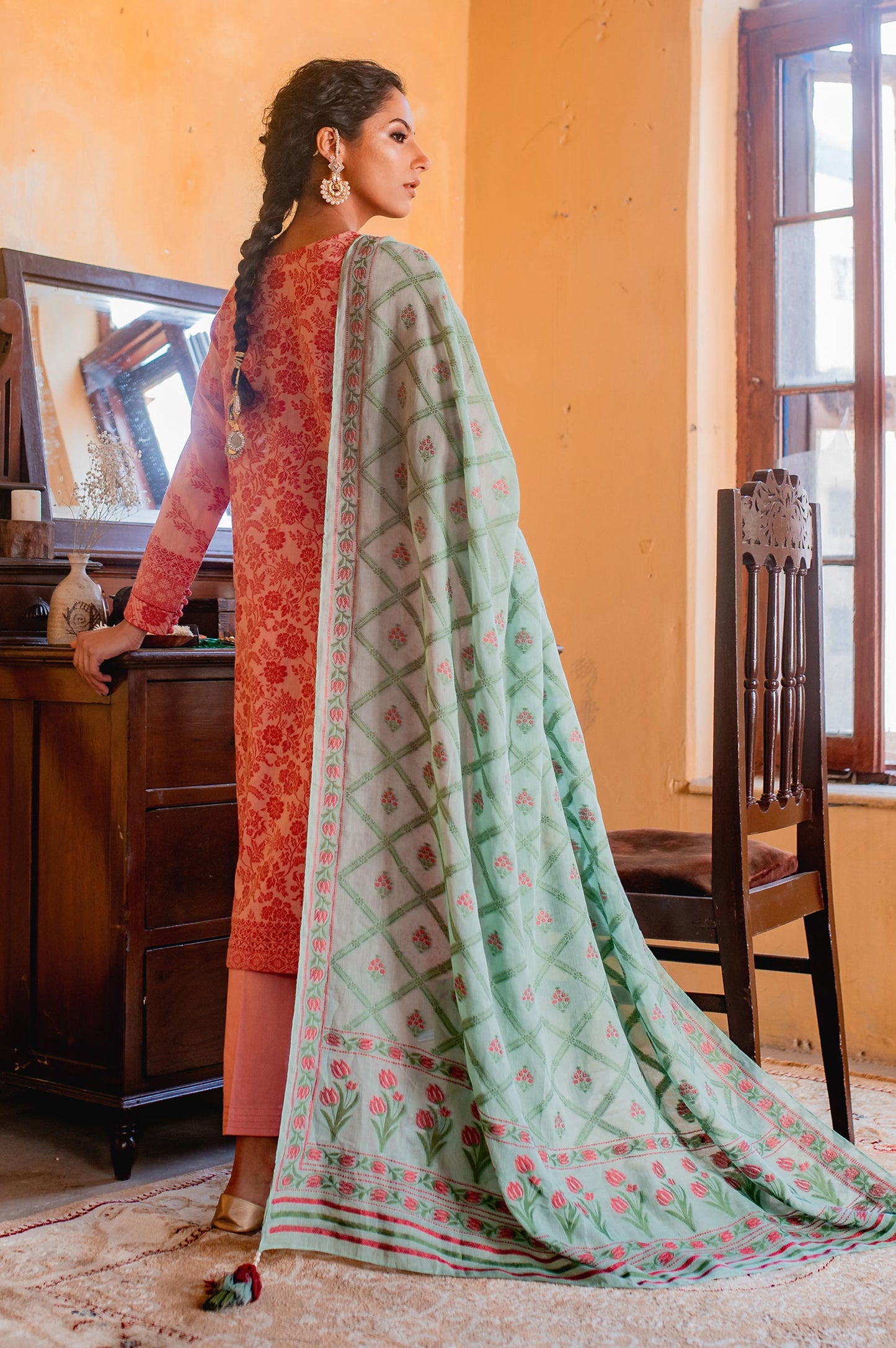 Stitched 3 Piece Jacquard Suit