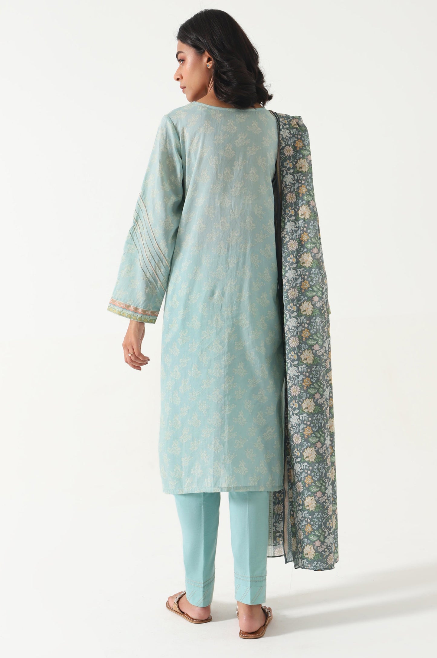Stitched 3 Piece Embroidered Lawn Suit