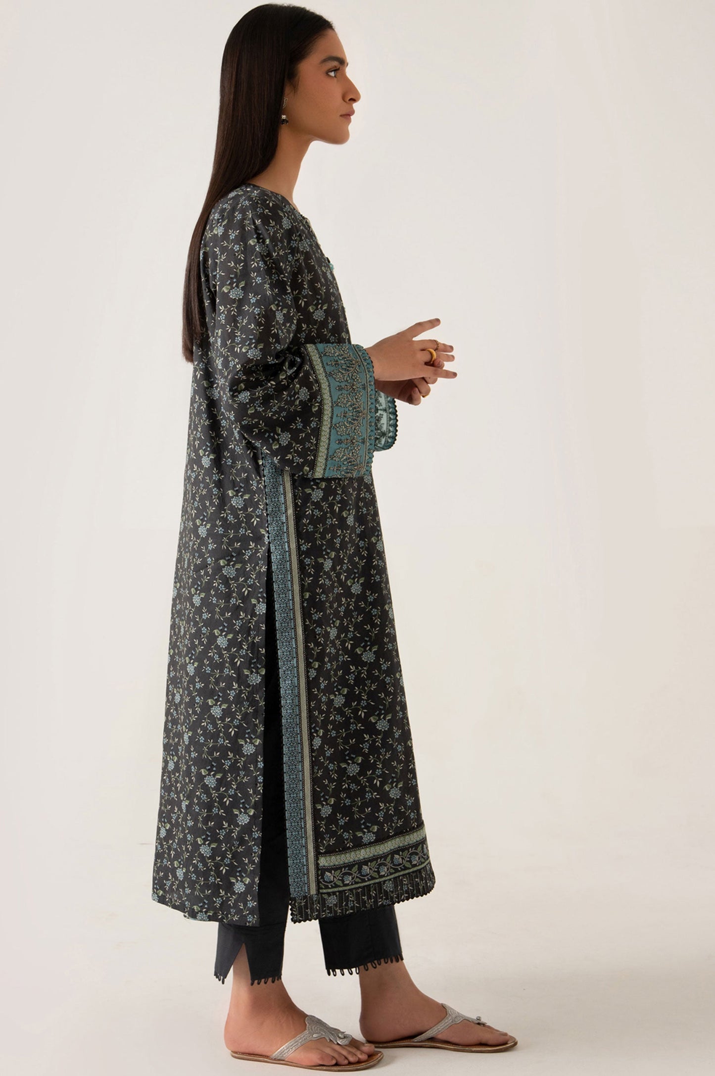 Stitched 3 Piece Embroidered Lawn Suit