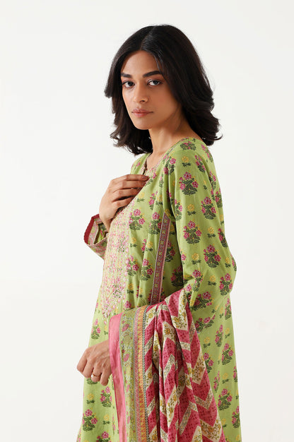 Stitched 3 Piece Embroidered Lawn Suit