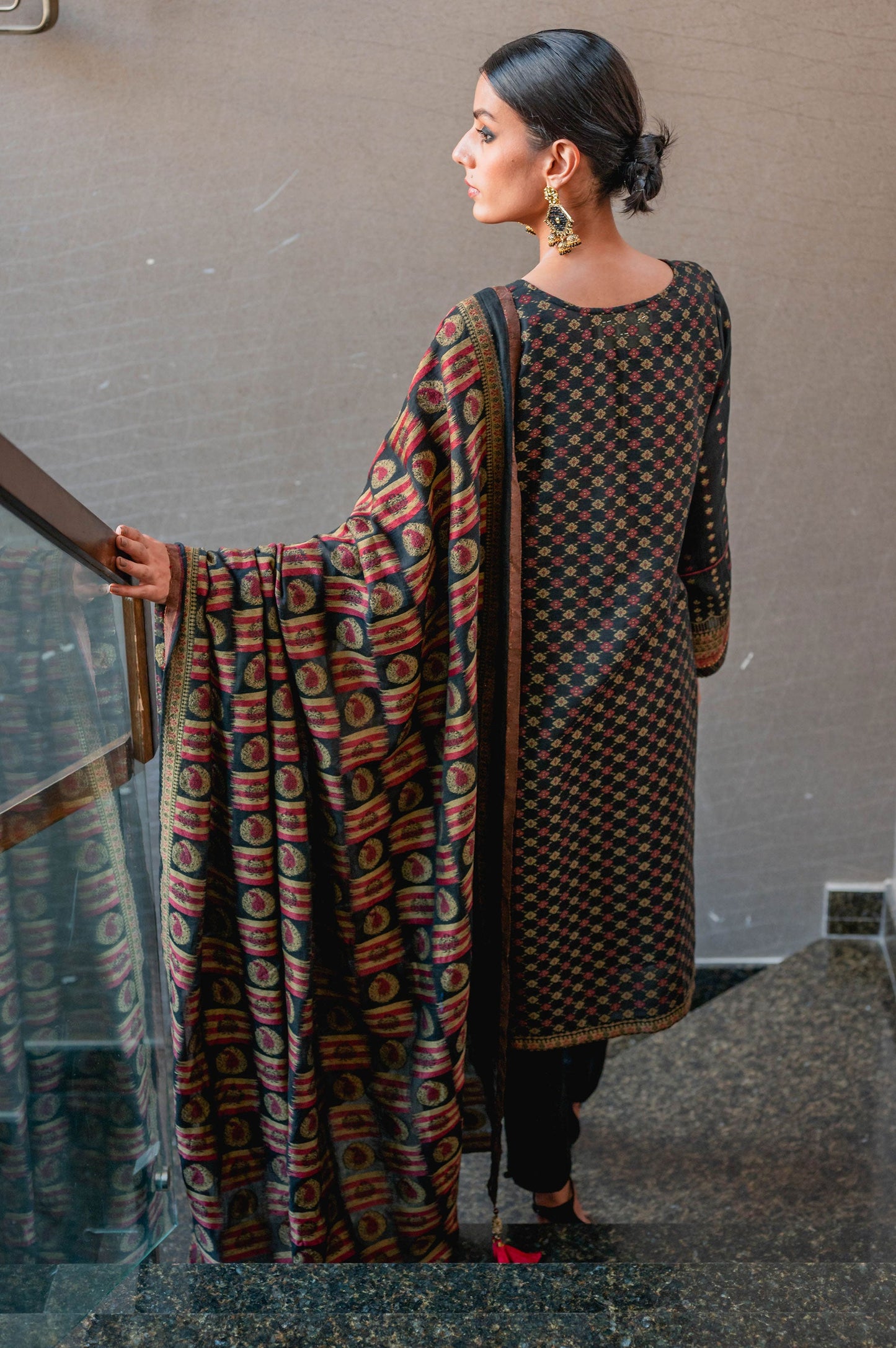 Stitched 3 Piece Jacquard Suit