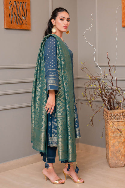 Stitched 3 Piece Jacquard Suit