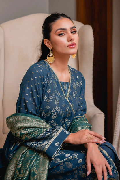 Stitched 3 Piece Jacquard Suit