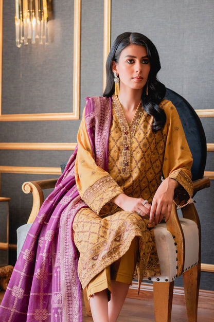 Stitched 3 Piece Jacquard Suit