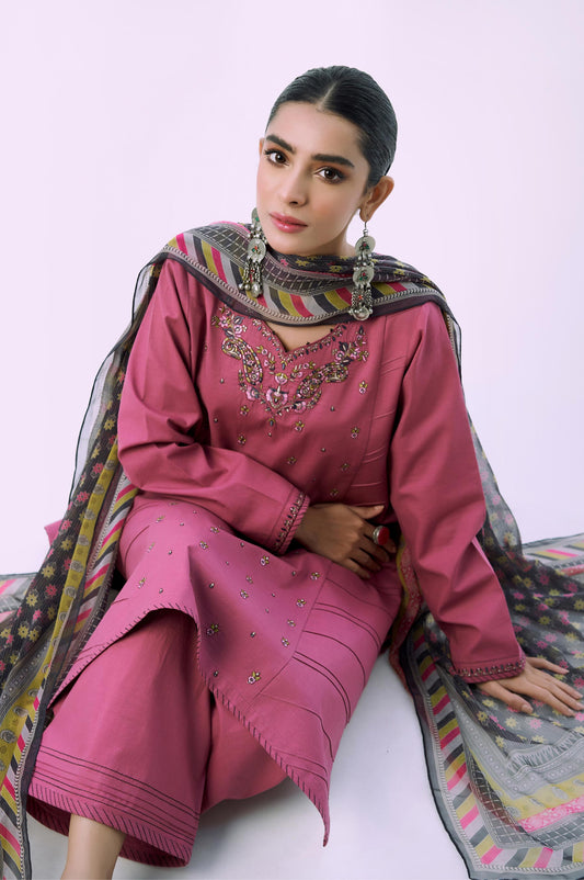 Stitched 3 Piece Printed Lawn Suit