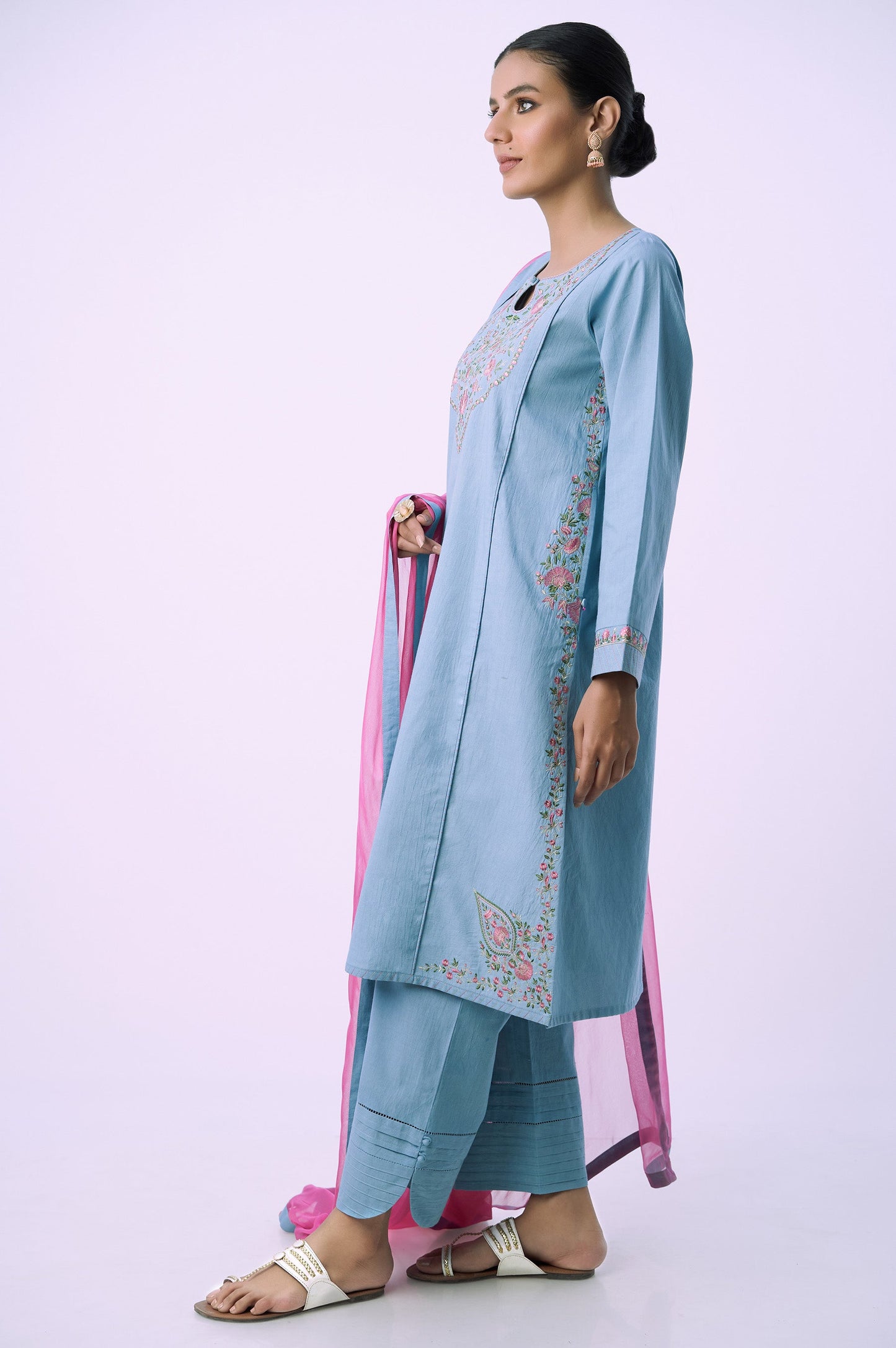 Stitched 3 Piece Embroidered Cambric Suit