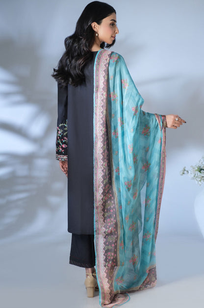 Stitched 3 Piece Embroidered Cambric Suit