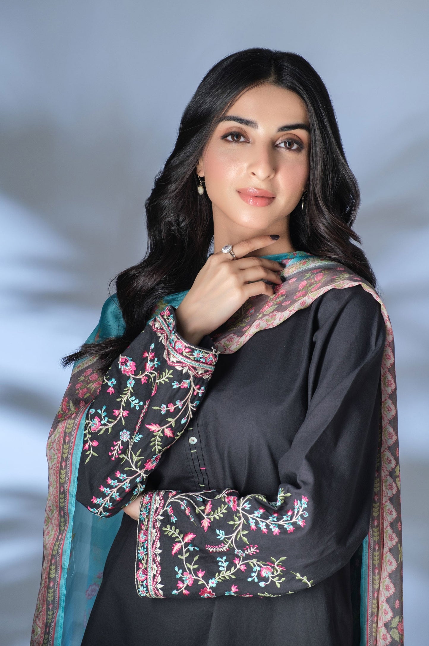 Stitched 3 Piece Embroidered Cambric Suit