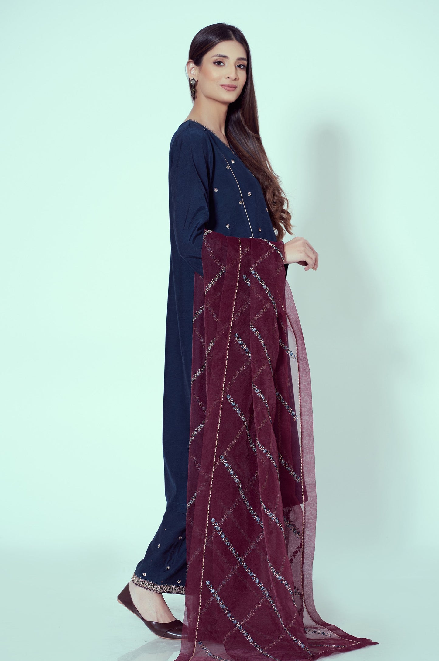 Stitched 3 Piece Embroidered Suit