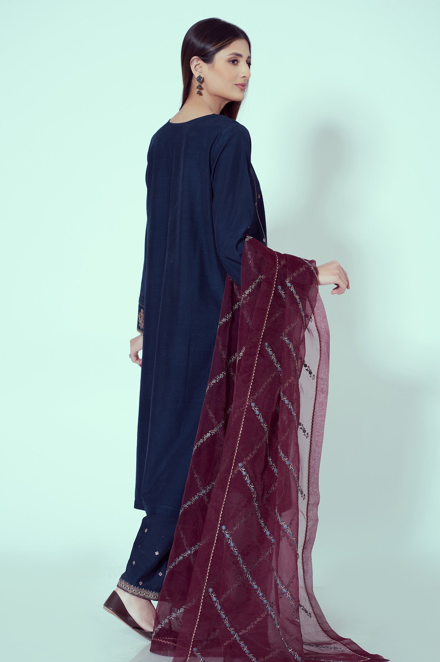 Stitched 3 Piece Embroidered Suit