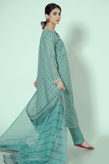 Stitched 3 Piece Printed Lawn Suit
