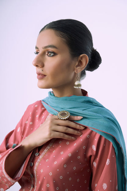 Stitched 3 Piece Printed Lawn Suit