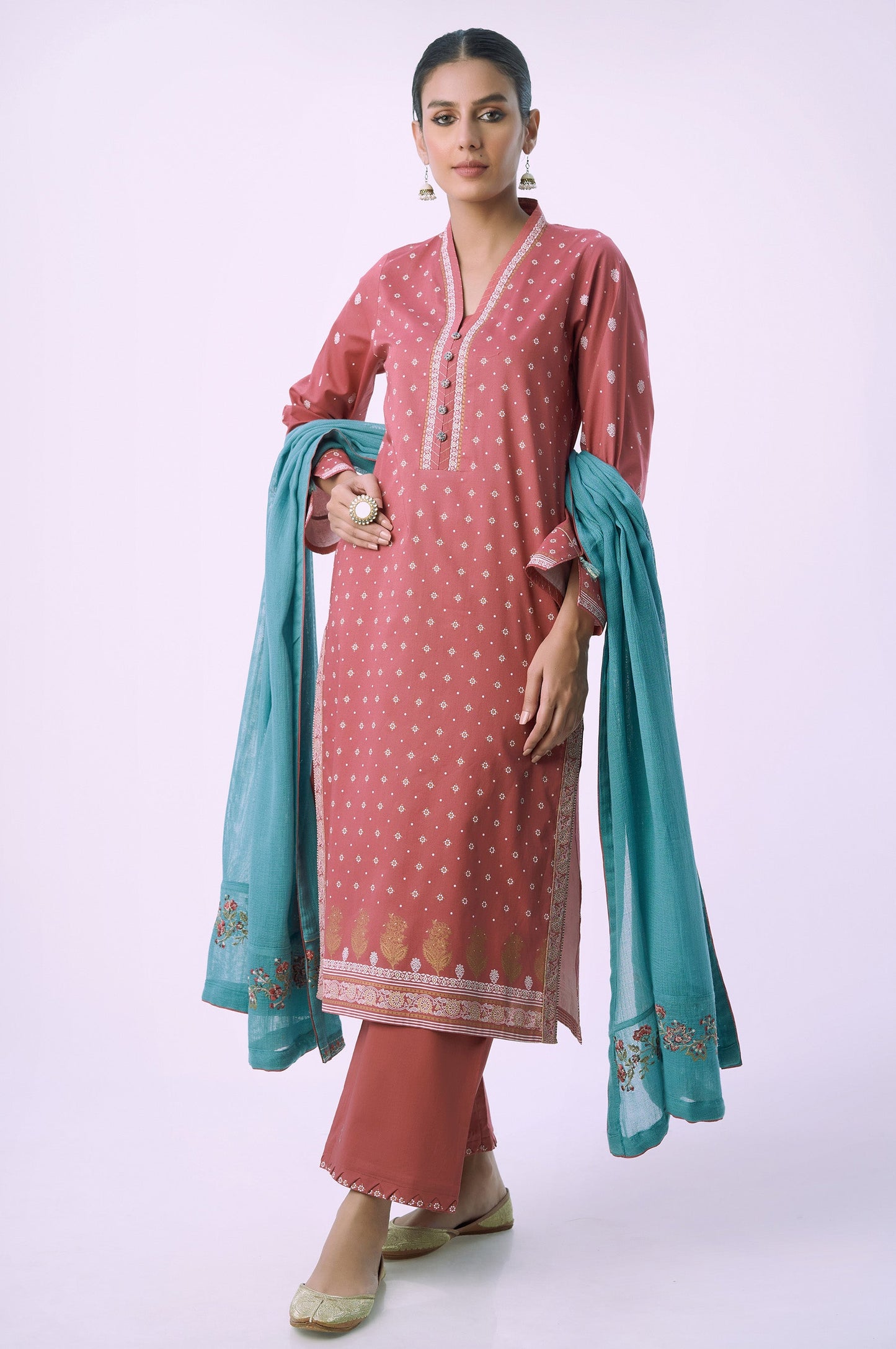 Stitched 3 Piece Printed Lawn Suit