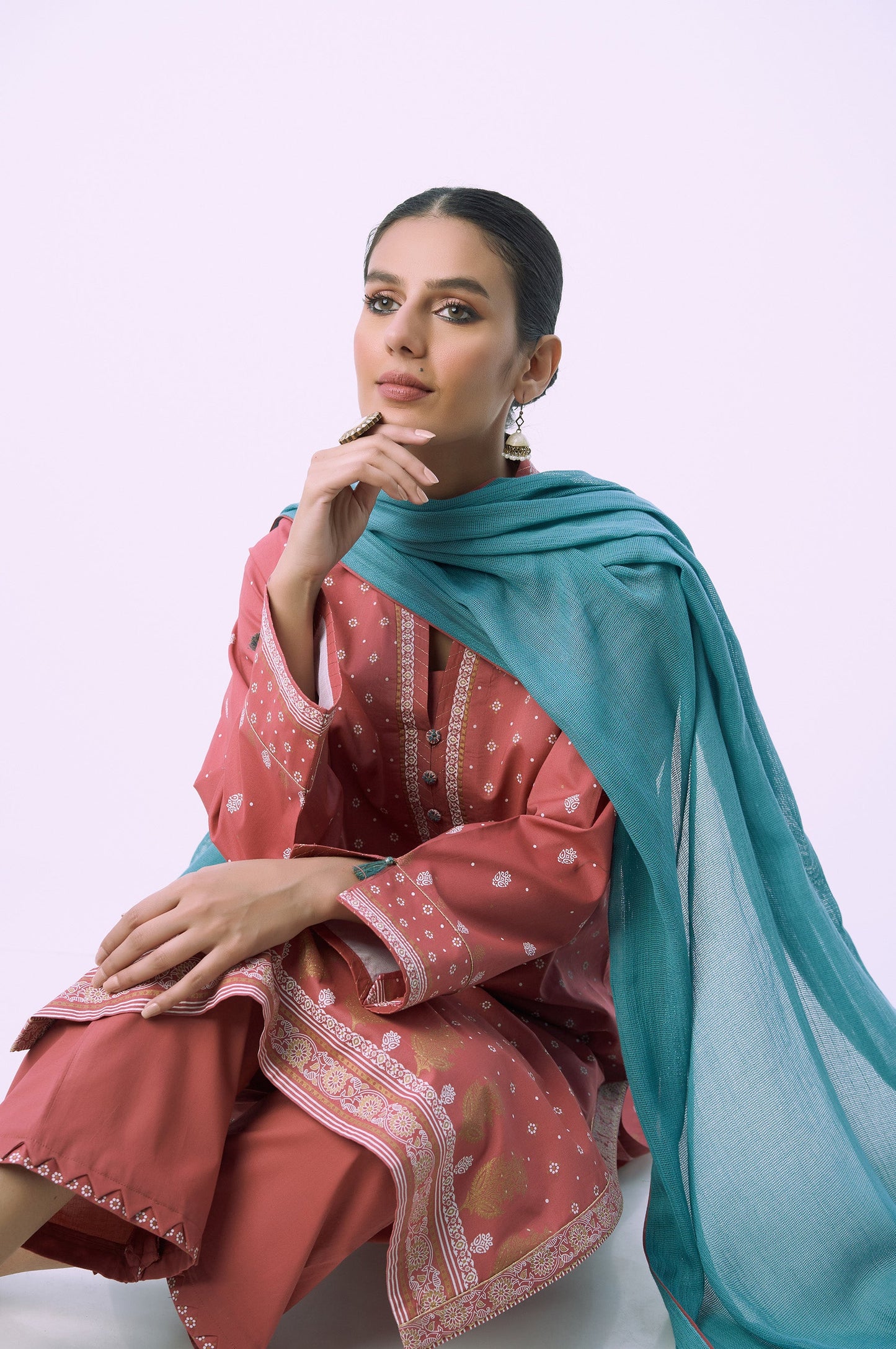 Stitched 3 Piece Printed Lawn Suit