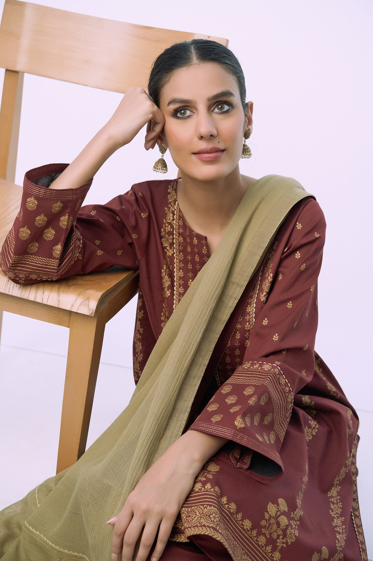 Stitched 3 Piece Printed Lawn Suit