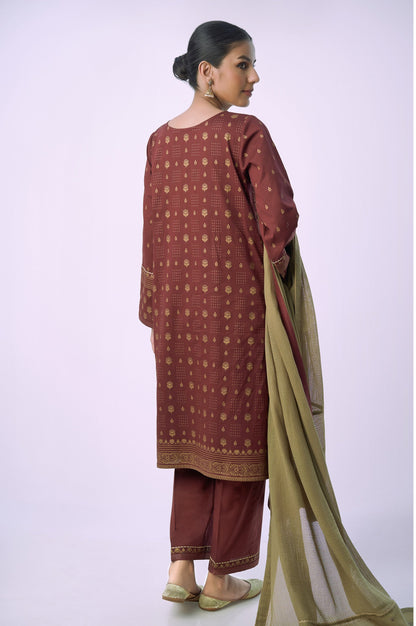 Stitched 3 Piece Printed Lawn Suit
