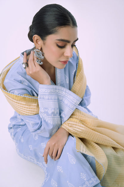 Stitched 3 Piece Printed Lawn Suit