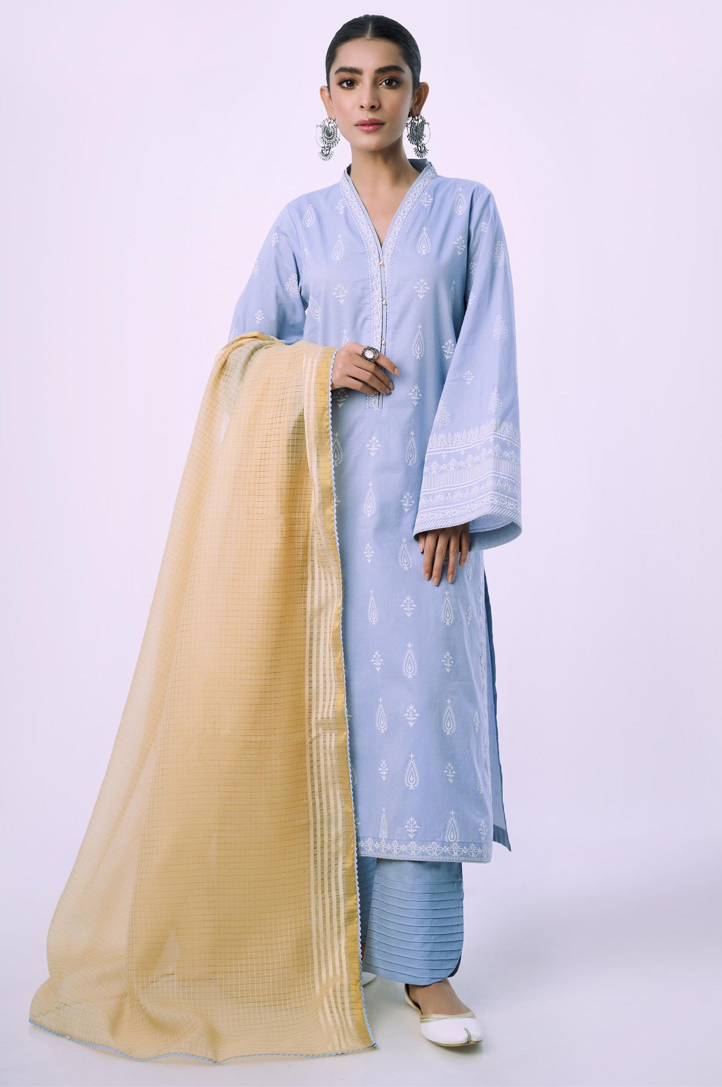 Stitched 3 Piece Printed Lawn Suit