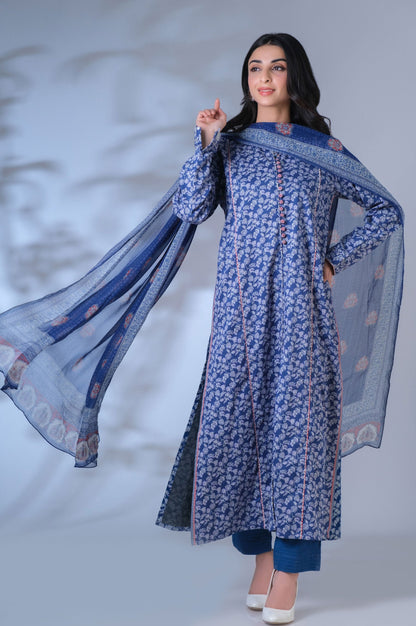 Stitched 3 Piece Printed Lawn Suit