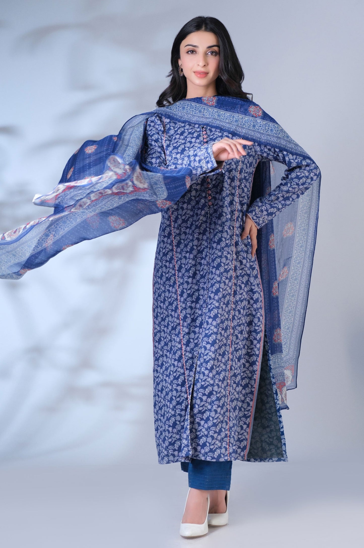 Stitched 3 Piece Printed Lawn Suit