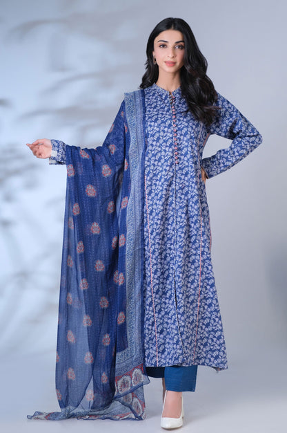 Stitched 3 Piece Printed Lawn Suit