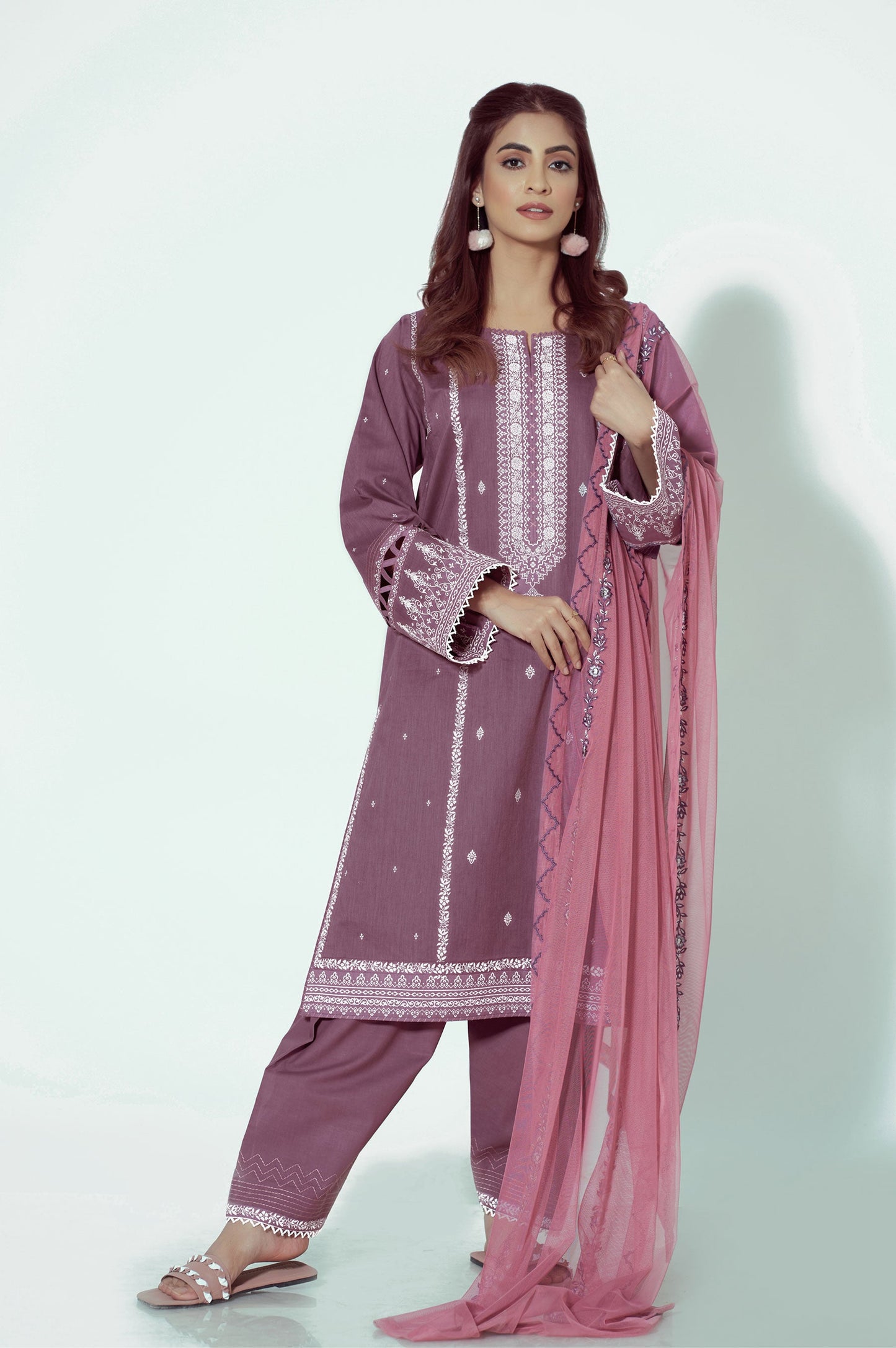 Stitched 3 Piece Puff Printed Lawn Suit