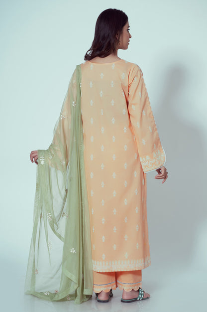 Stitched 3 Piece Puff Printed Lawn Suit