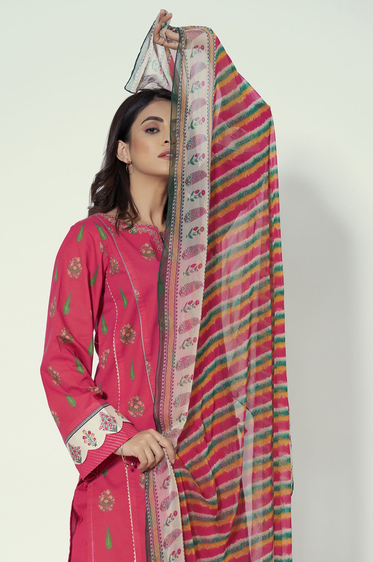 Stitched 3 Piece Printed Lawn Suit