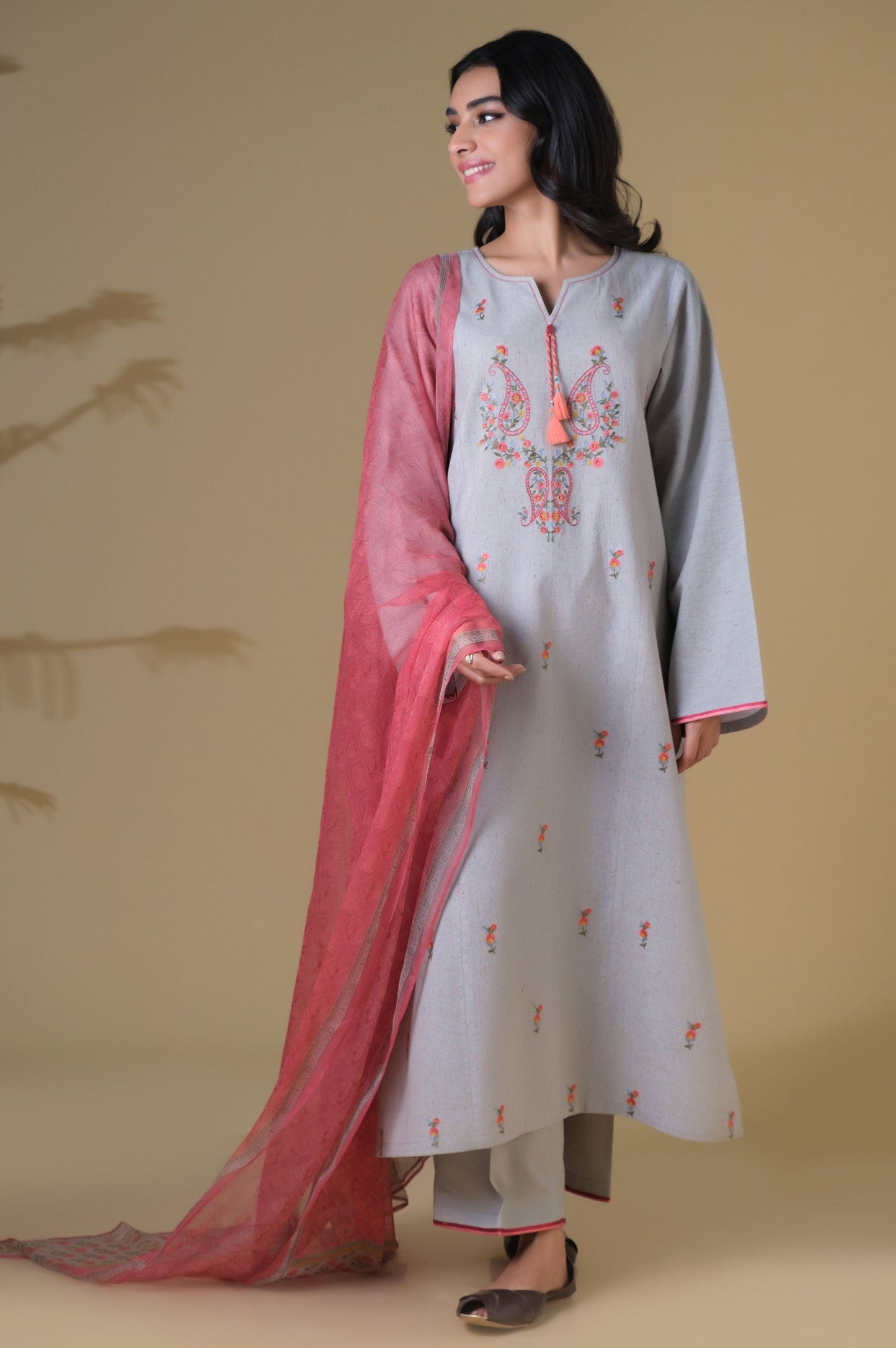 Stitched 3 Piece Embroidered Suit