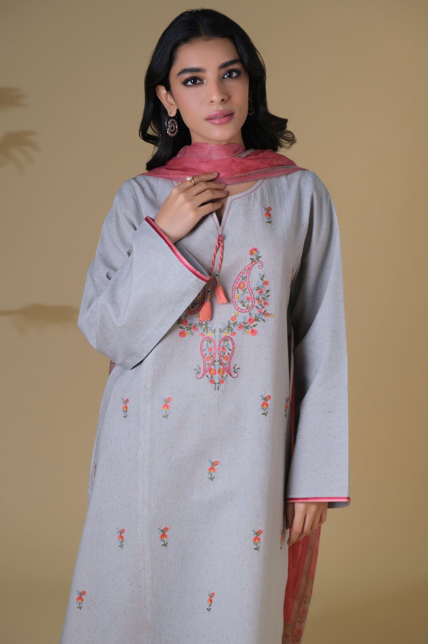 Stitched 3 Piece Embroidered Suit