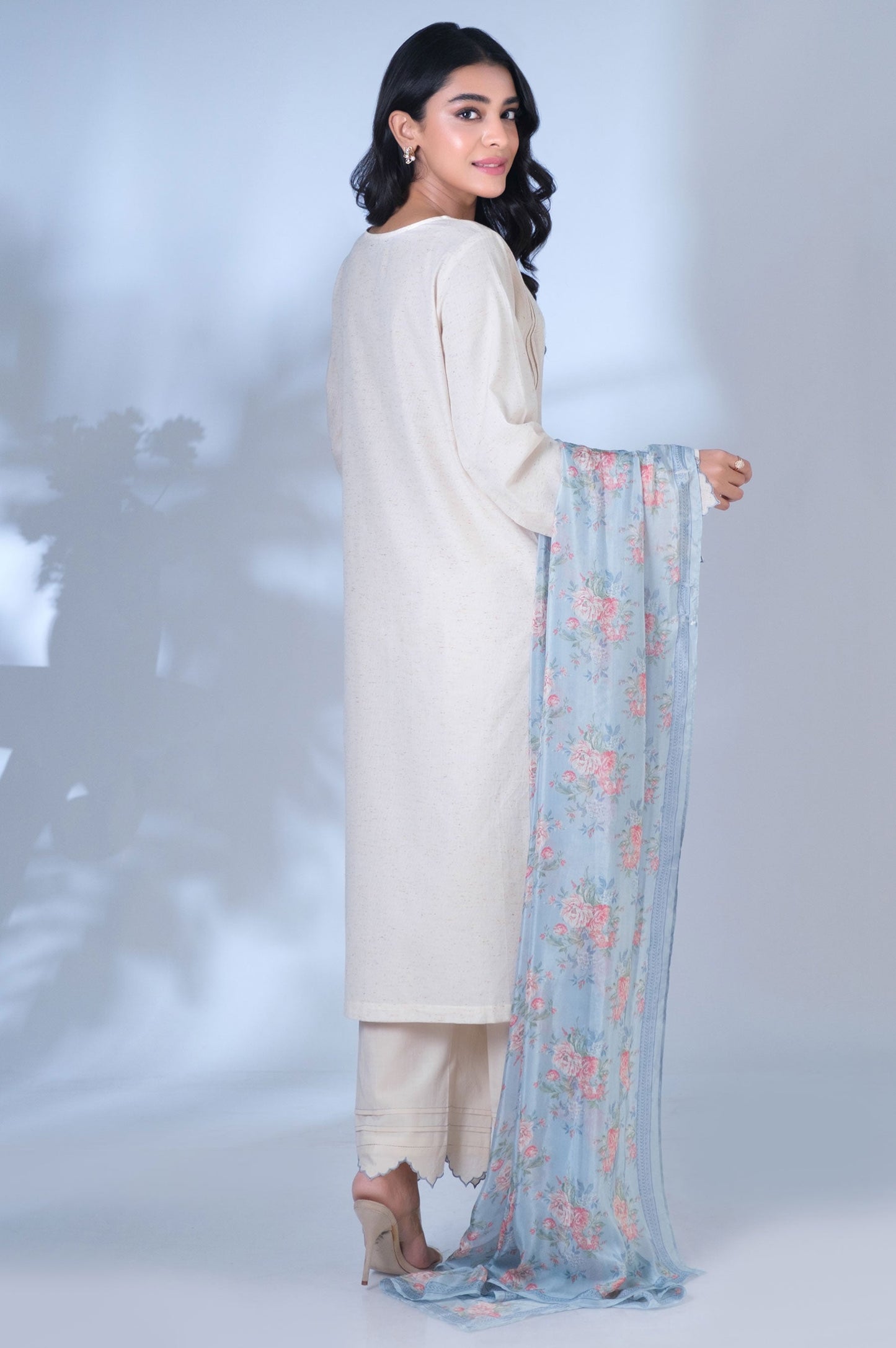 Stitched 3 Piece Embroidered Suit