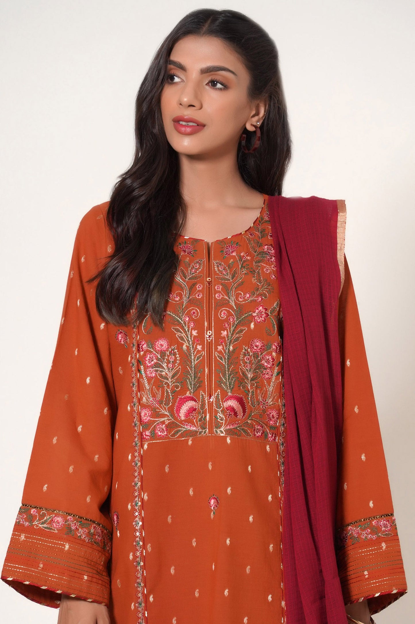 Stitched 3 Piece Embroidered Mysuri Suit