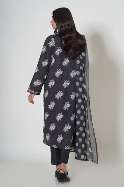 Stitched 3 Piece Printed Cambric Suit