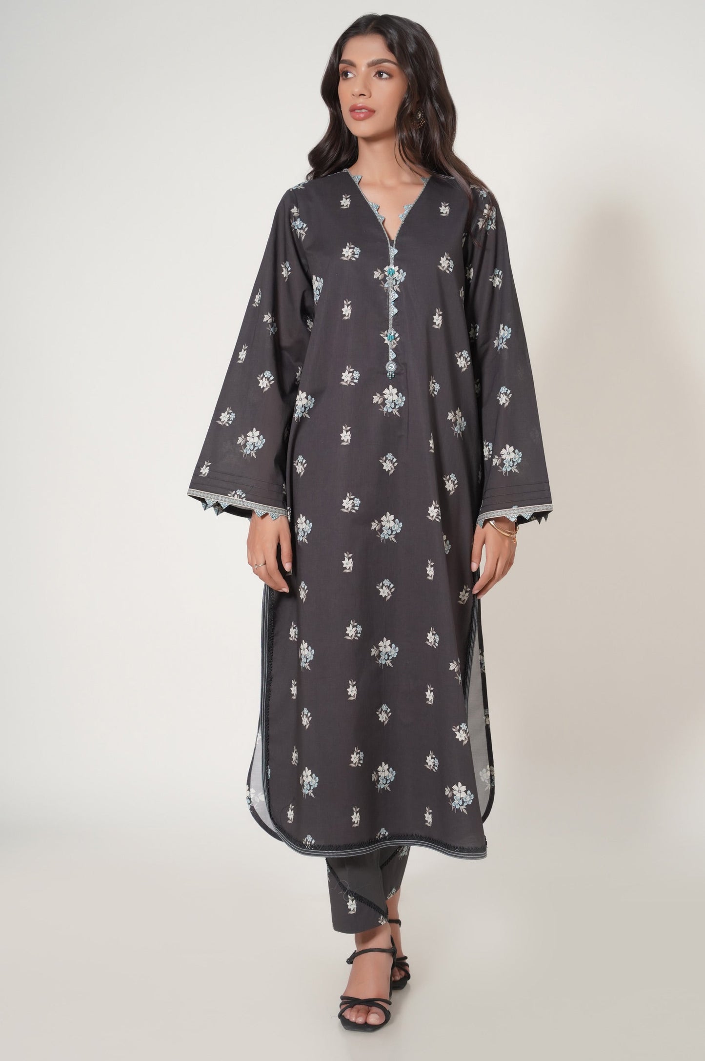 Stitched 3 Piece Printed Cambric Suit