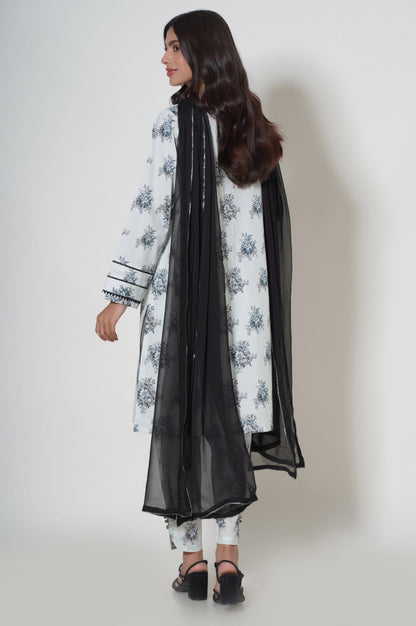 Stitched 3 Piece Printed Cambric Suit