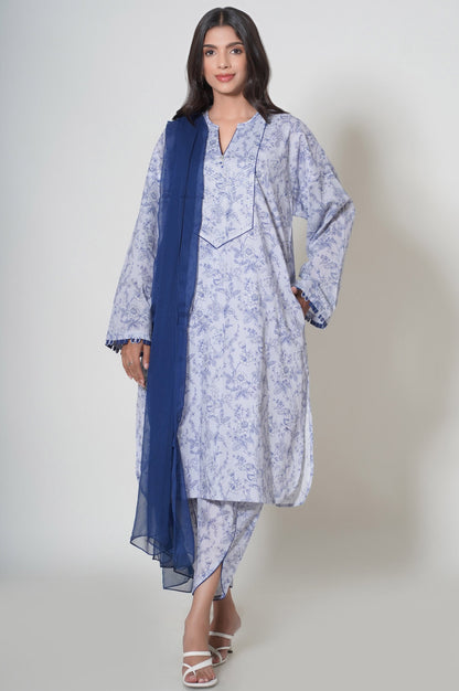 Stitched 3 Piece Printed Cambric Suit